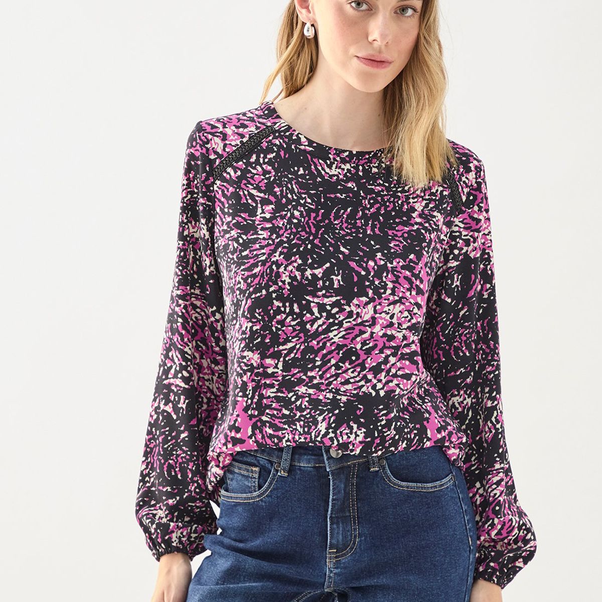 ASH - Blusa Manga Larga Morado Mujer Ash