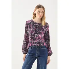 ASH - Blusa Manga Larga Morado Mujer