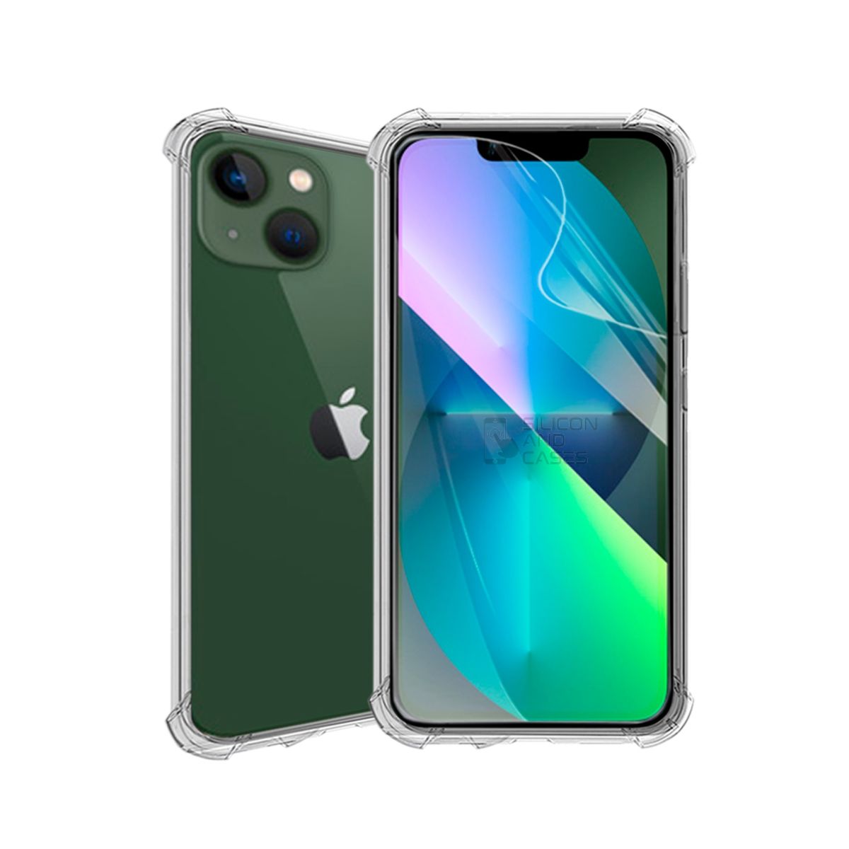 GENERICO - CARCASA TRANSPARENTE PARA CELULAR IPHONE 13 ANTIGOLPE