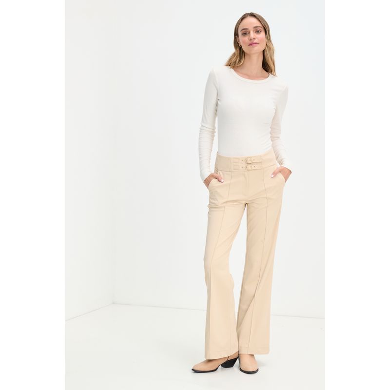 IO - Pantalon Liso Beige iO
