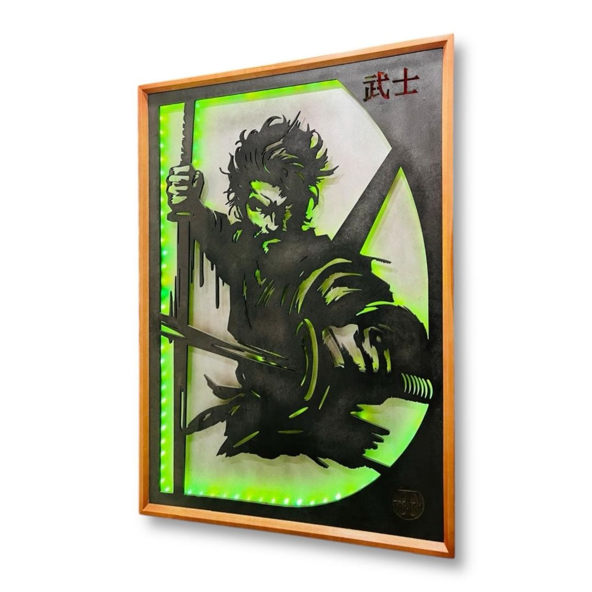 GENERICO - Cuadro Retroiluminado modelo Samurai doble espada