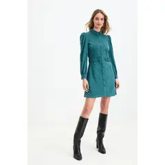 IO - Vestido Liso Corto Verde
