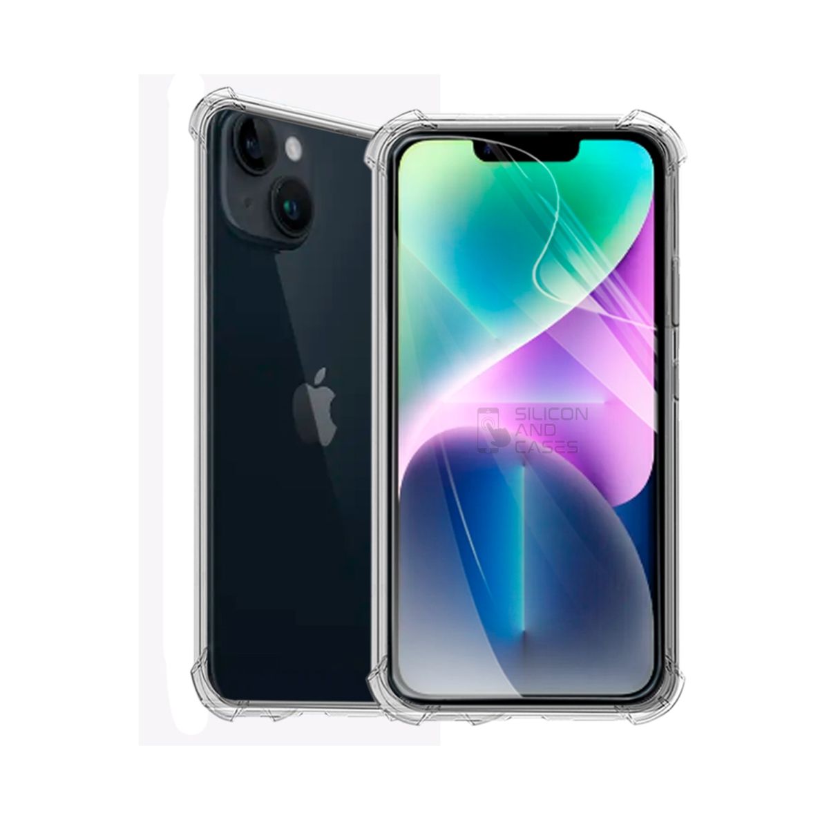 GENERICO - CARCASA TRANSPARENTE PARA CELULAR IPHONE 14 PLUS ANTIGOLPE