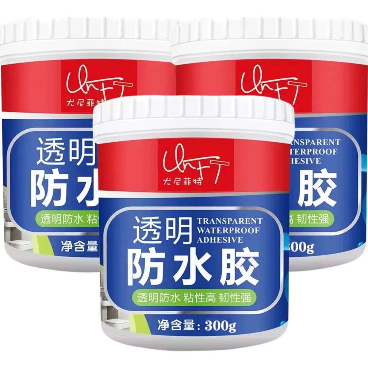 GENERICO - 3 Sellador Adhesivo Impermeable Transparente Tapa Gotera 300