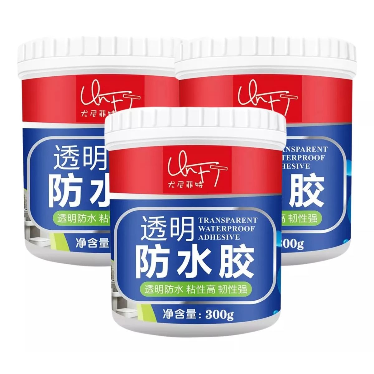 GENERICO - 3 Sellador Adhesivo Impermeable Transparente Tapa Gotera 300