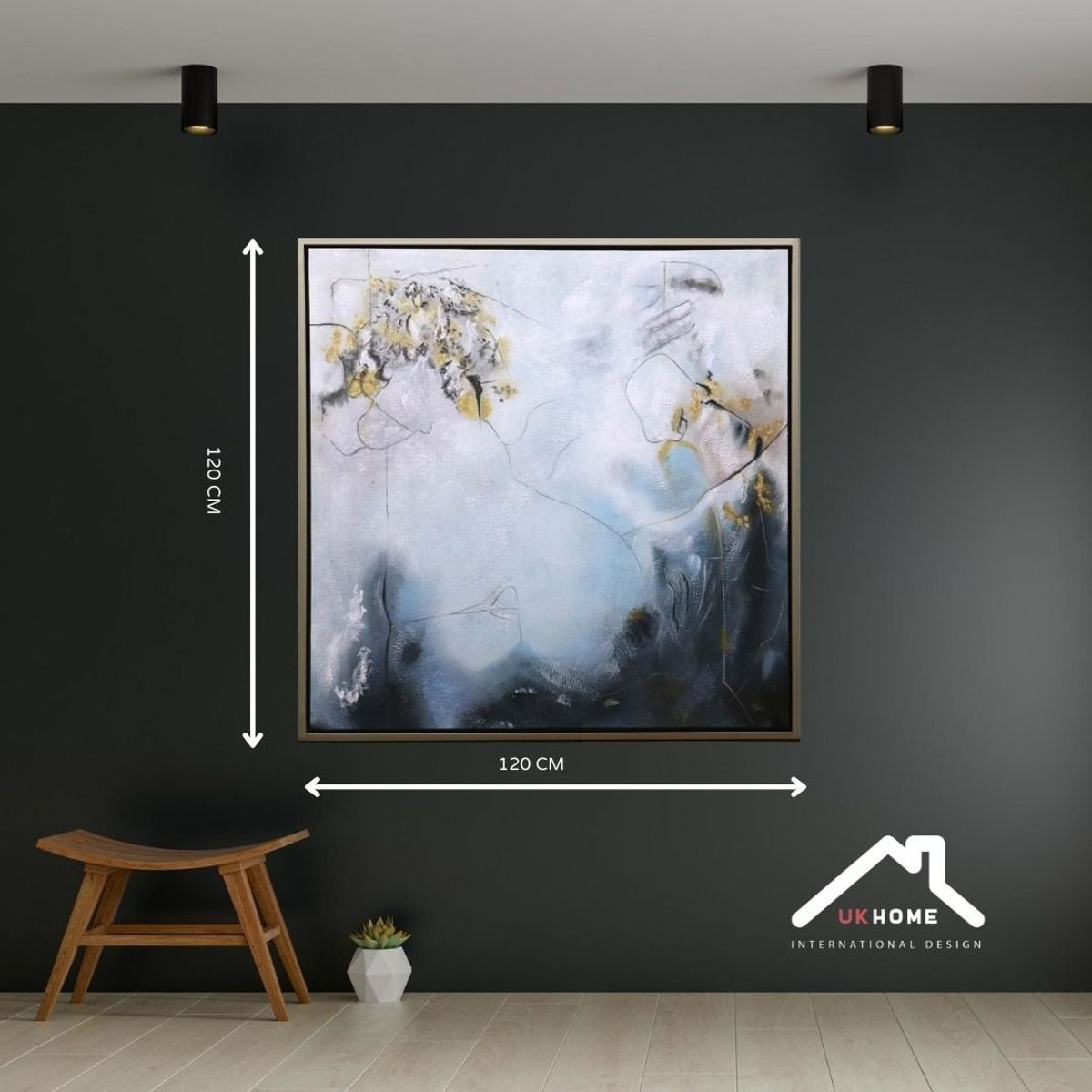 GENERICO - Cuadro abstracto decorativo 120 x 120