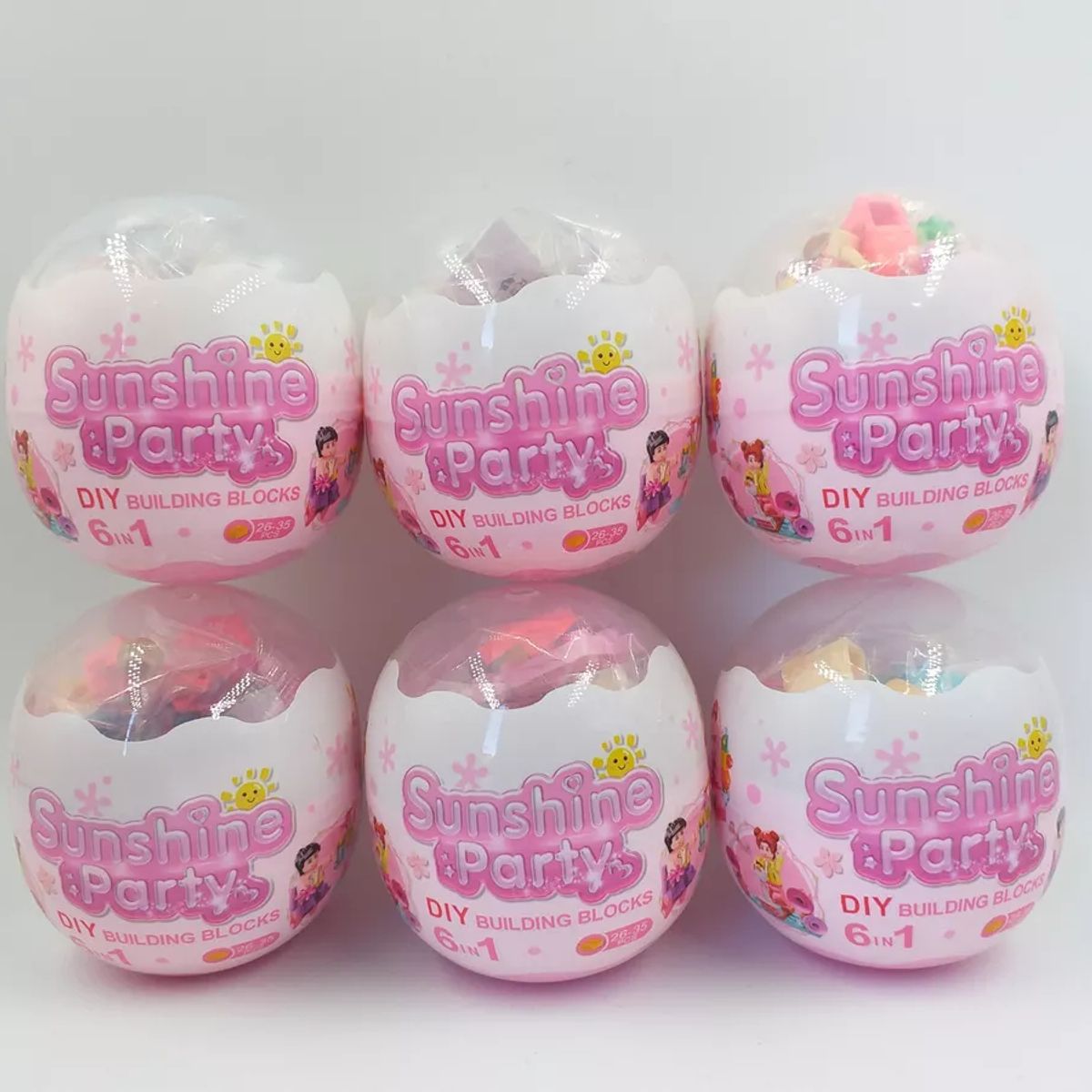 GENERICO - Caja 12 Huevos Sunshine Party Concierto Para Niñas Bloques