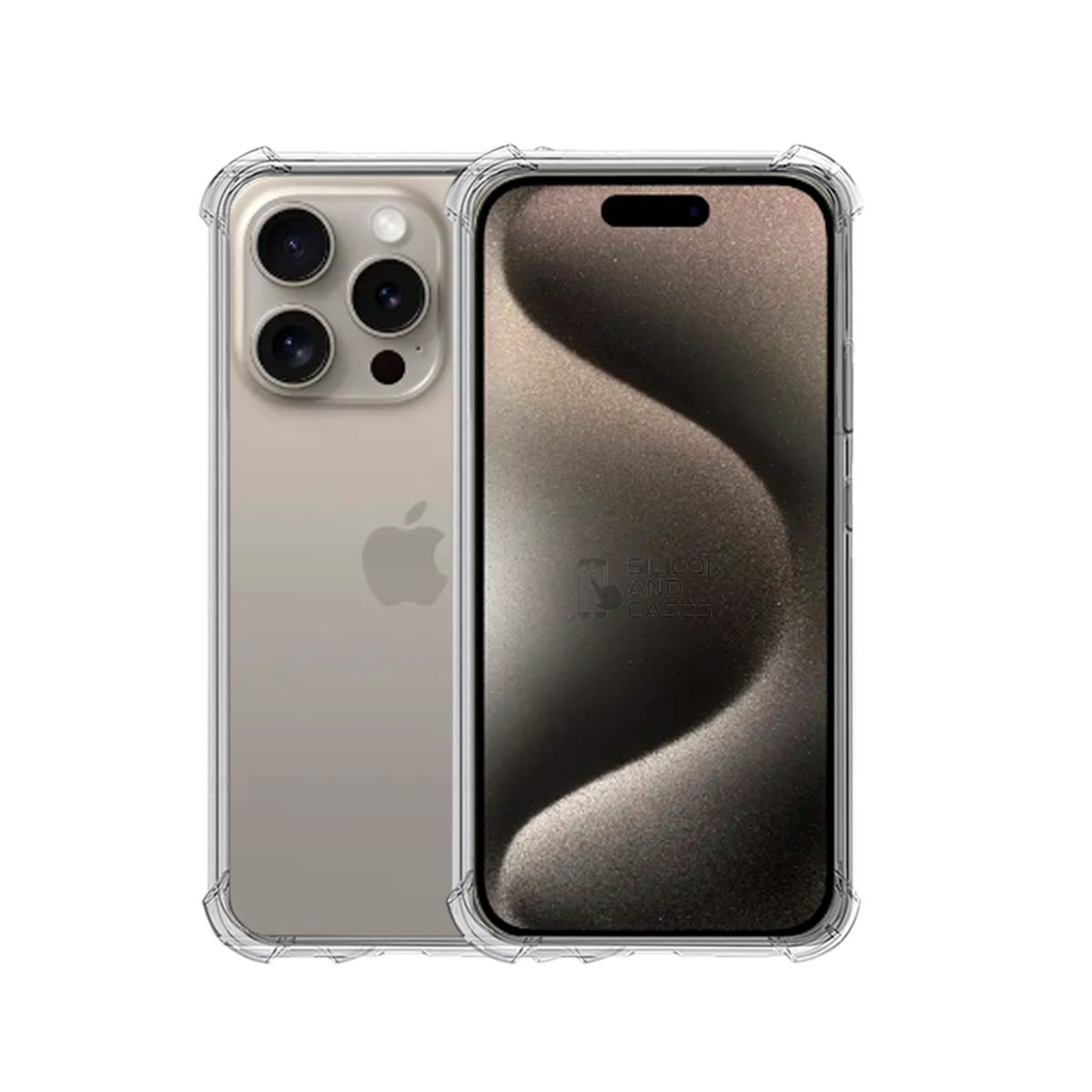 GENERICO - CARCASA TRANSPARENTE PARA CELULAR IPHONE 15 PRO MAX ANTIGOLPE