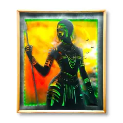 GENERICO - Cuadro Retroiluminado modelo Mujer guerrera