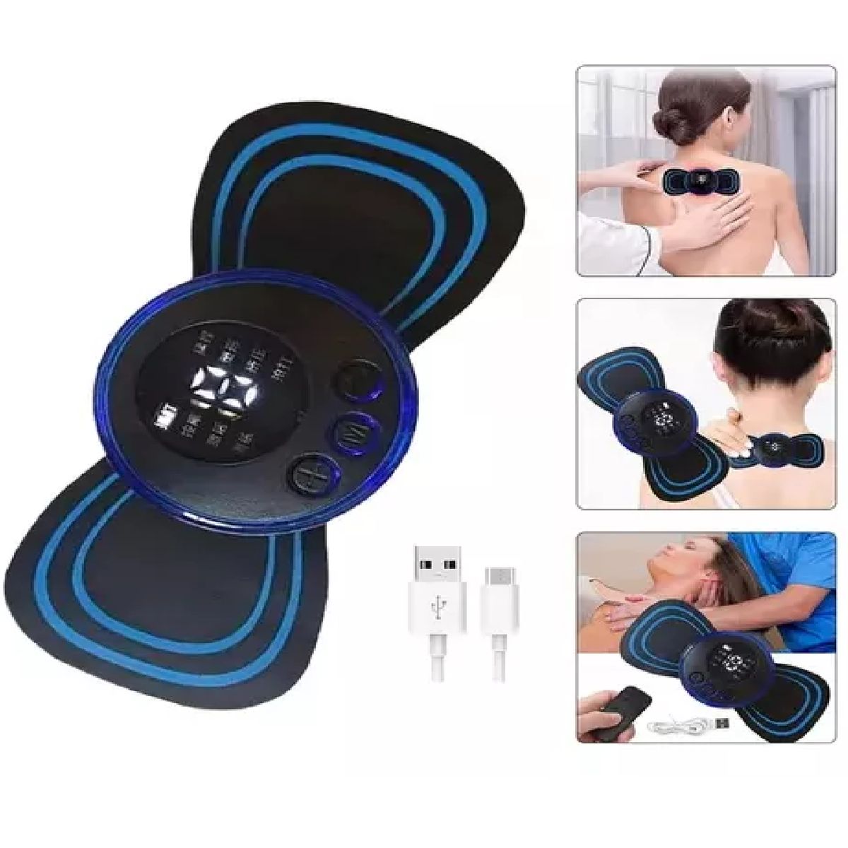 GENERICO - Masajeador portatil recargable para dolor de cuello y columna