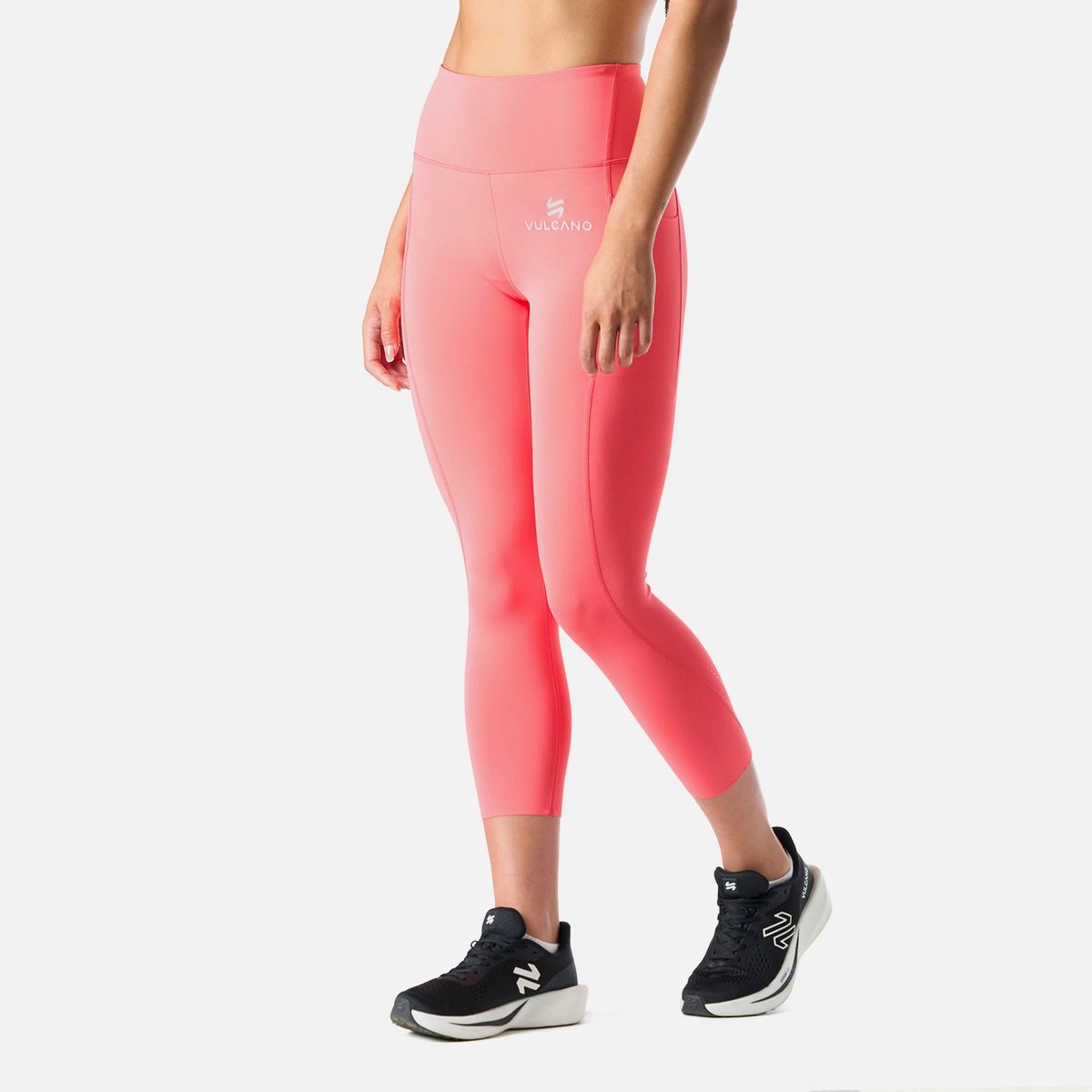 VULCANO - Calza Mujer Built To Move Compressive 3/4 Super High Rise Leggins Coral Vulcano