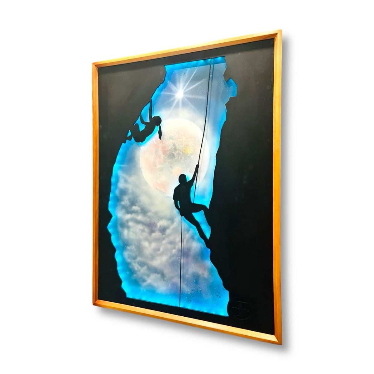 GENERICO - Cuadro Retroiluminado modelo Pareja escalando