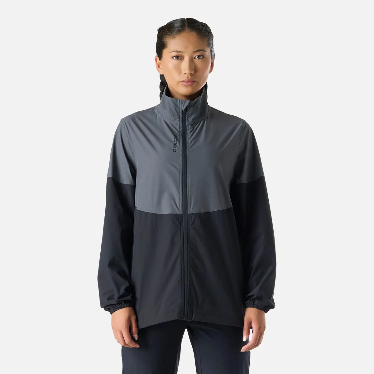 VULCANO - Chaqueta Mujer Tempo Full Zip Windbreaker Jacket Negro Vulcano