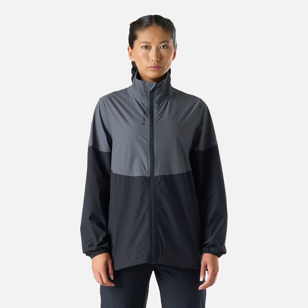 VULCANO - Chaqueta Mujer Tempo Full Zip Windbreaker Jacket Negro Vulcano