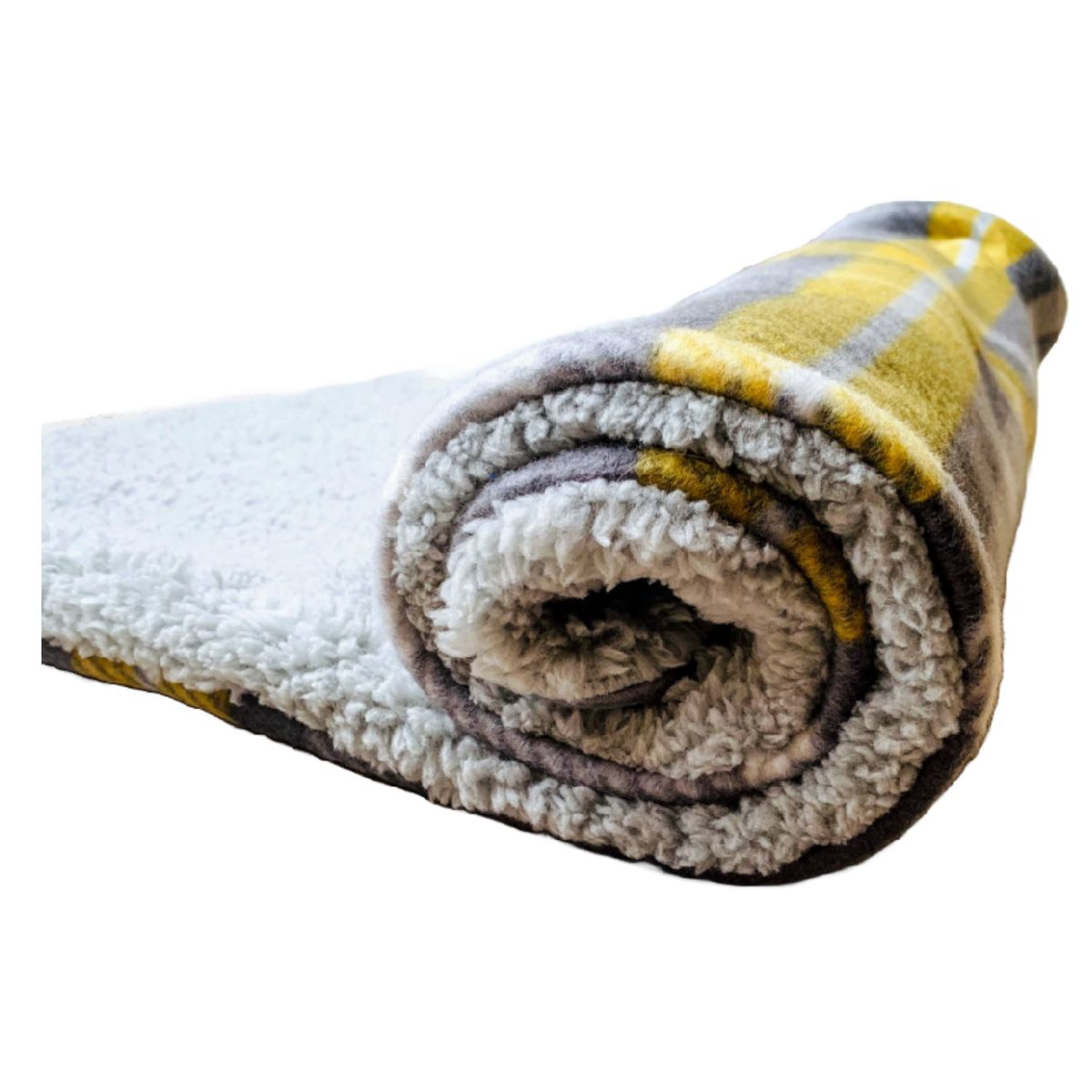 GENERICO - Frazada para Perros y Gatos Manta Doble Escoces Amarillo- S