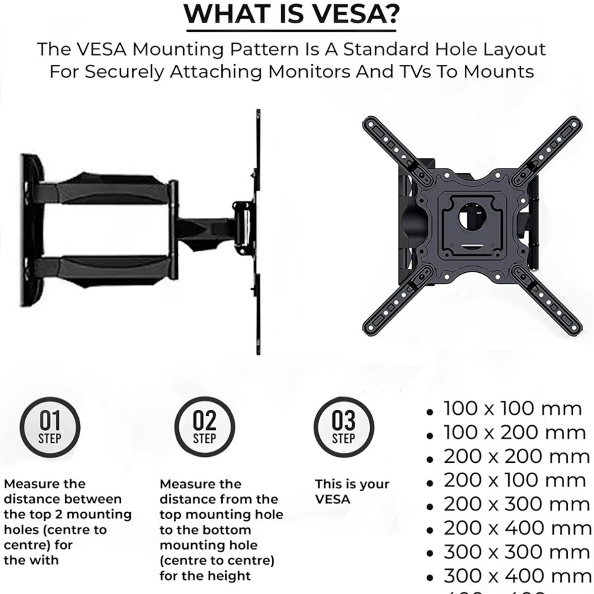 GENERICO - Soporte Universal de Pared para TV 32 a 60" Inclinable