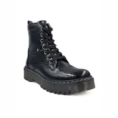 DOLCE CANNELLA - BOTIN PLANO MUJER NEGRO CORDON