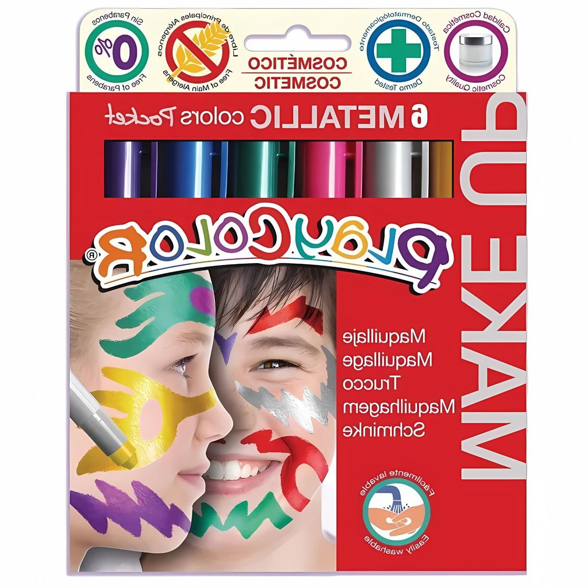 GENERICO - Pinta Caritas 6 Colores Metalizados - SC