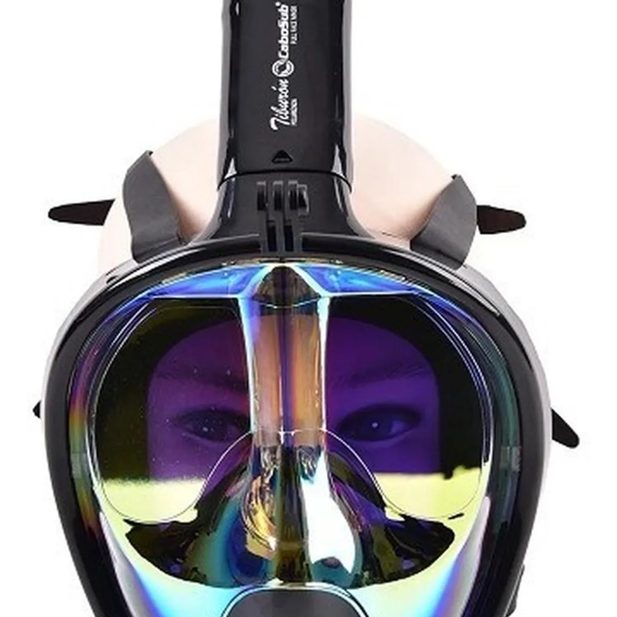 CABOSUB - Máscara de buceo Full Face Polarizada GoPro - Negro - LXL