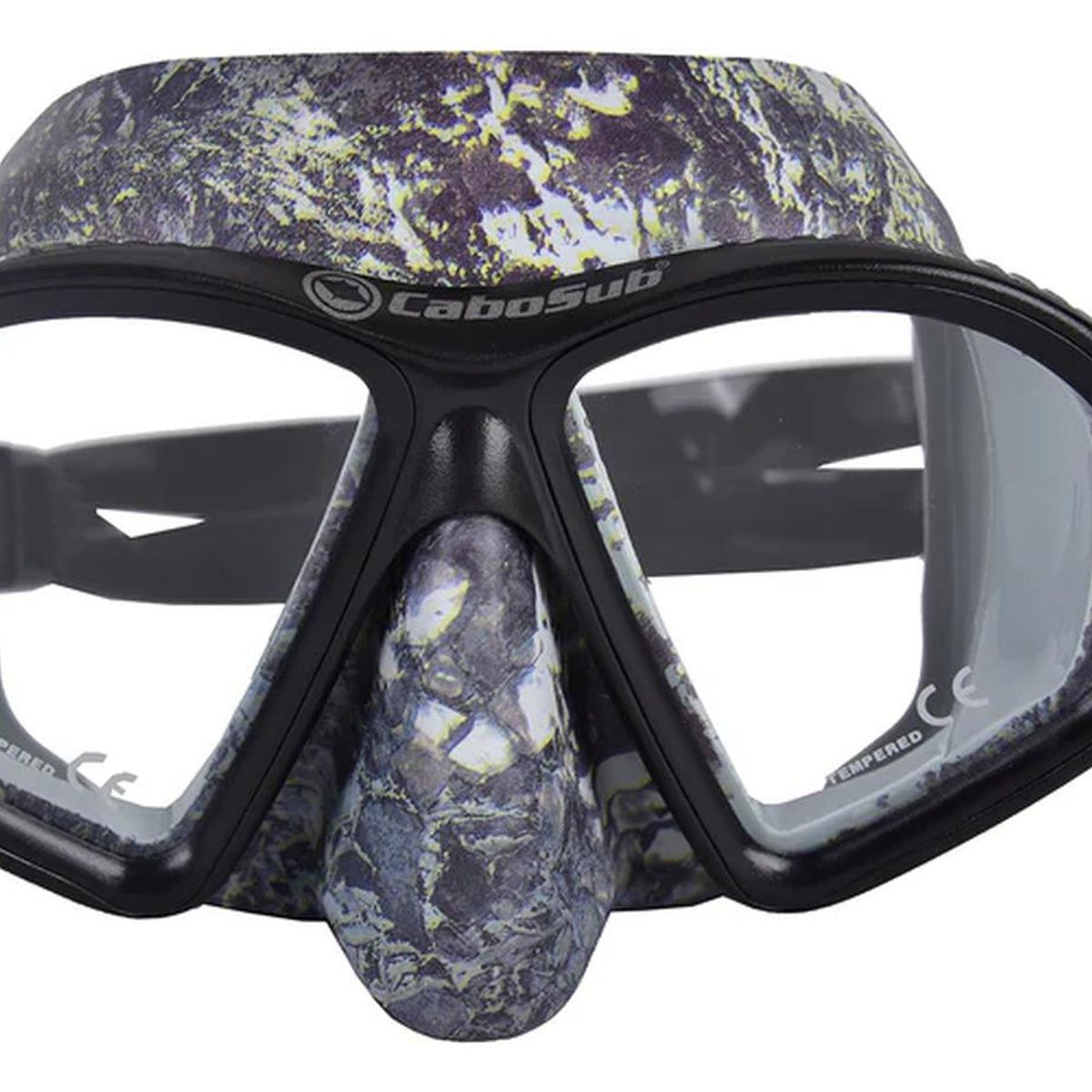 CABOSUB - Máscara Buceo Snorkeling Tonina Camuflaje Precisión y Estilo - Negro