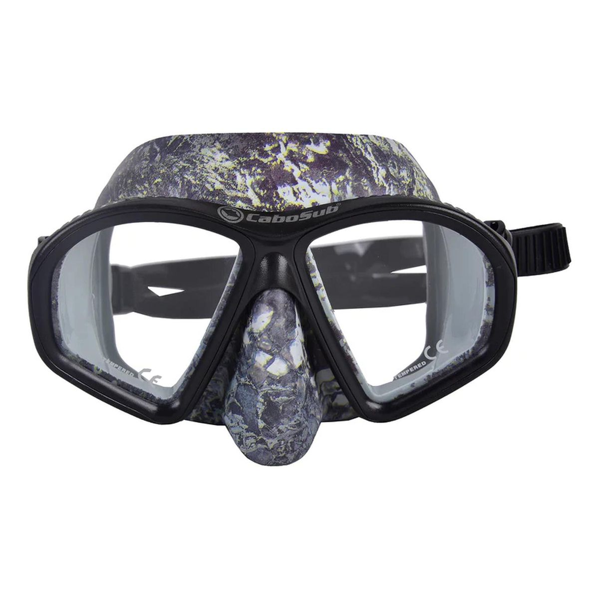CABOSUB - Máscara Buceo Snorkeling Tonina Camuflaje Precisión y Estilo - Negro