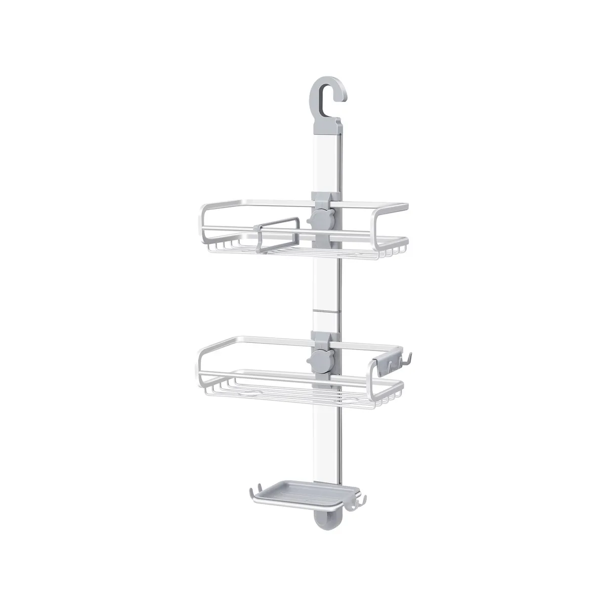 KING RACK - Organizador de baño colgante ducha aluminio inox estantes