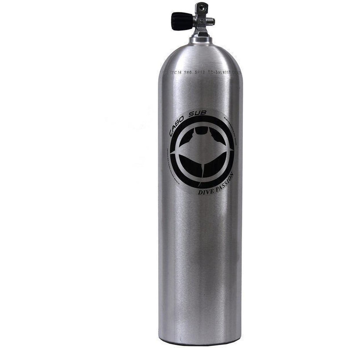CABOSUB - Botella Buceo Aire Comprimido 12 Litros - Plateado