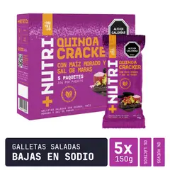 NUTRI CO - Galletas Saladas de Quinua y Maíz Morado Caja x5un