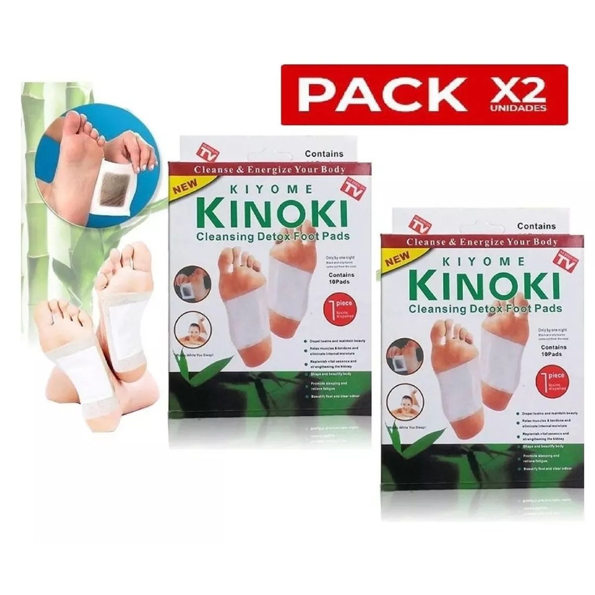 GENERICO - 20 Parches  Desintoxicantes Para Pies Cuidado Corporal