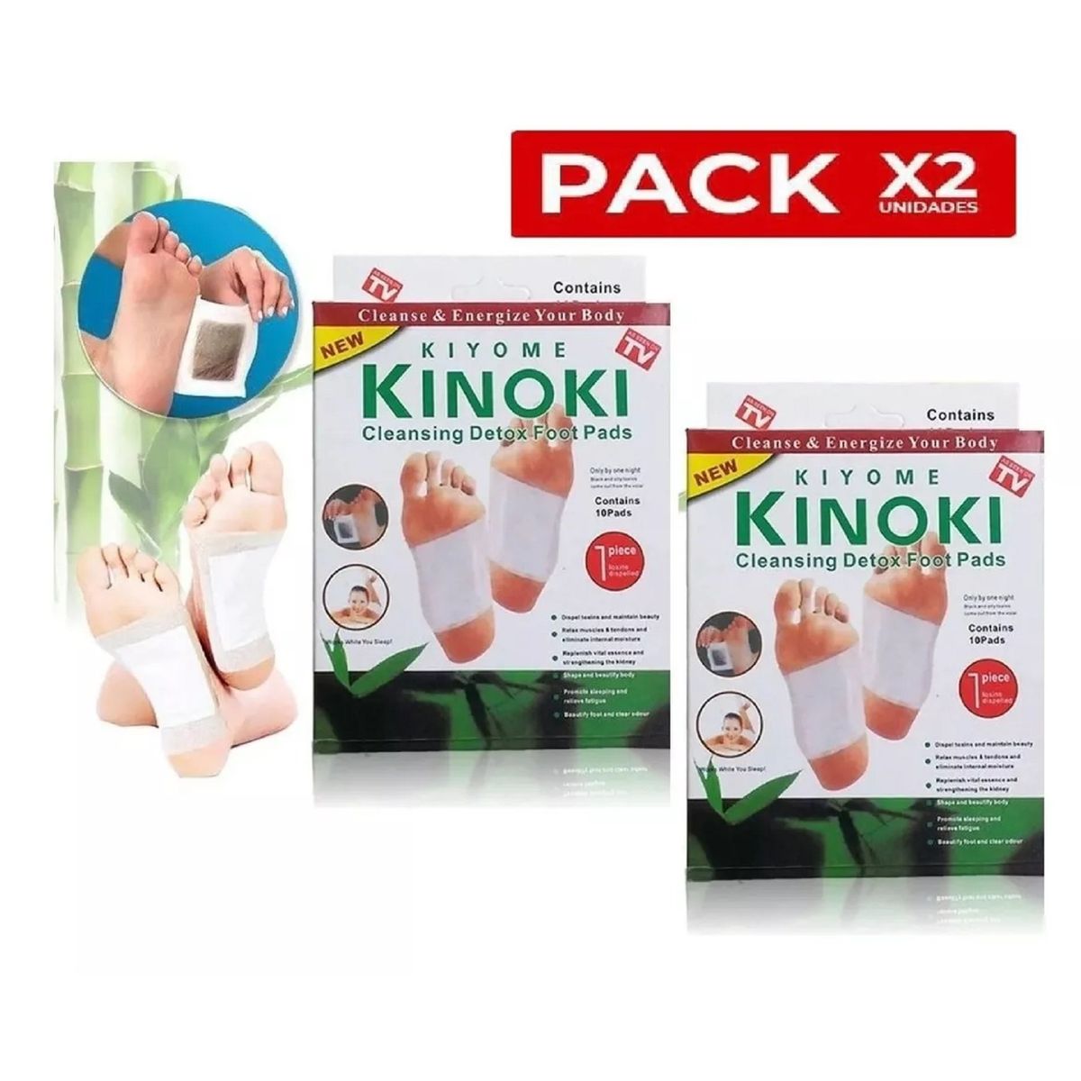 GENERICO - 20 Parches  Desintoxicantes Para Pies Cuidado Corporal