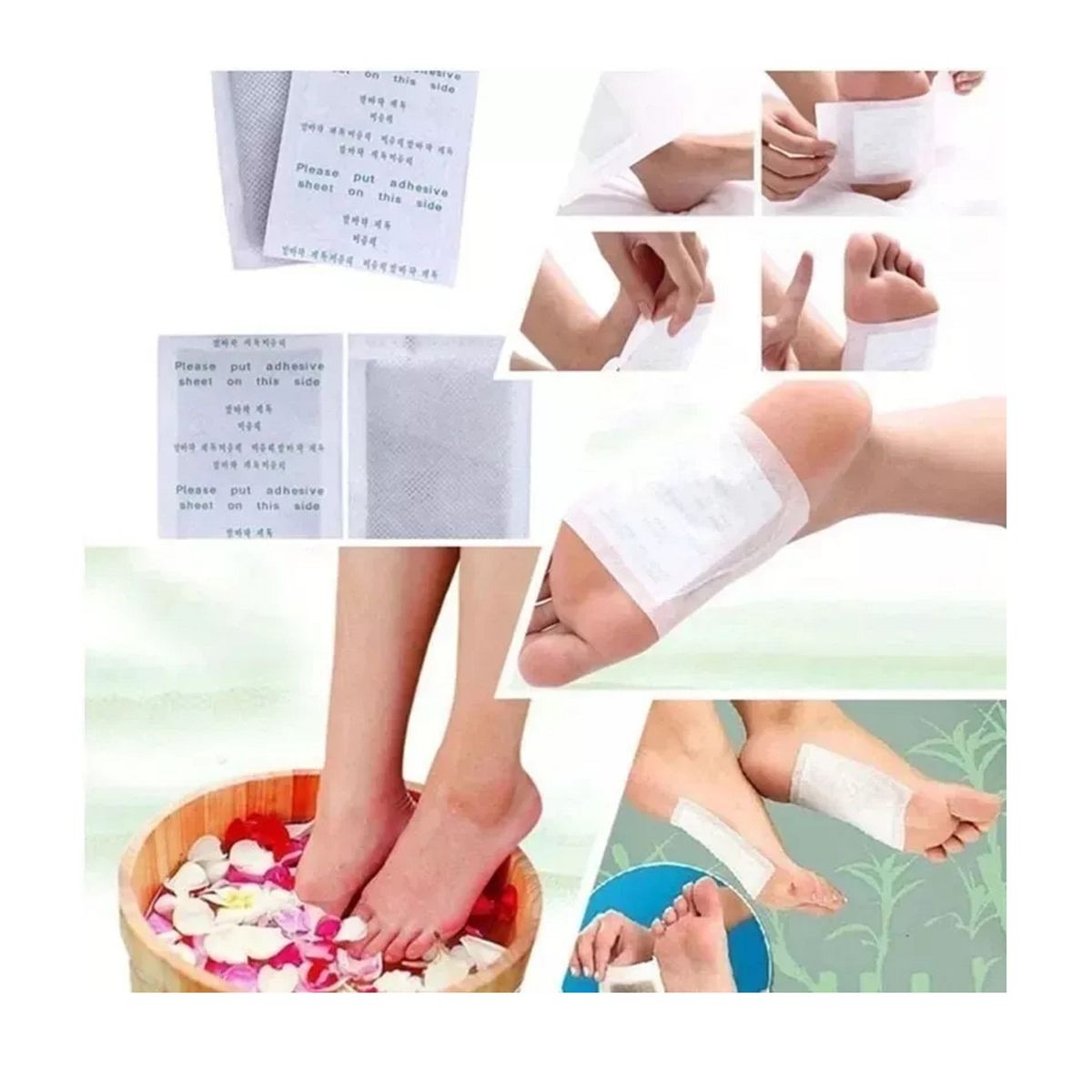 GENERICO - 20 Parches  Desintoxicantes Para Pies Cuidado Corporal