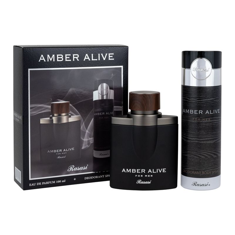 RASASI - AMBER ALIVE MEN EDP + Deo Coffret Set