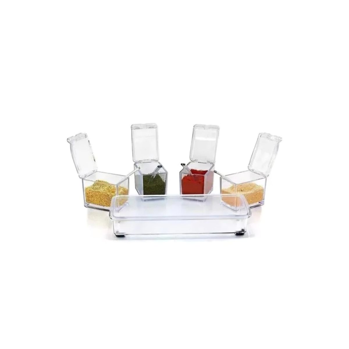GENERICO - Caja Organizadora De Condimentos 4 Piezas Para Cocina
