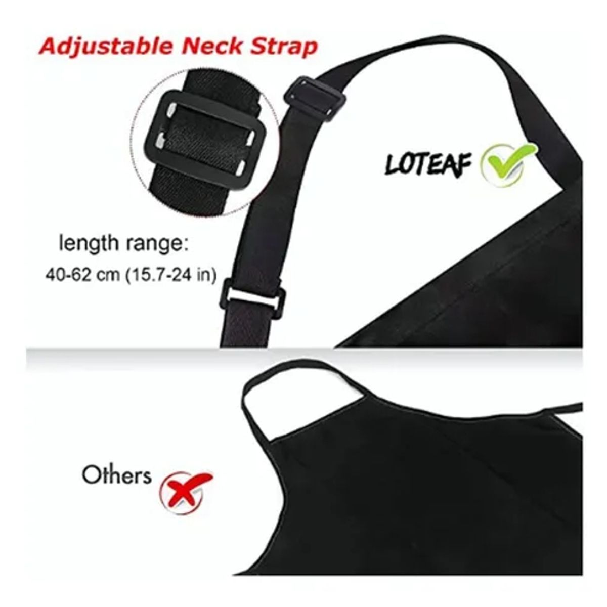 EDWINAYY - Pechera Con Bolsillo Gabardina Impermeable Anti-grasa Cocina