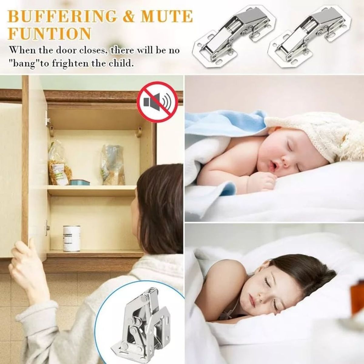 GENERICO - Set 10 Bisagras Bidimensional Oculta 90 Grados