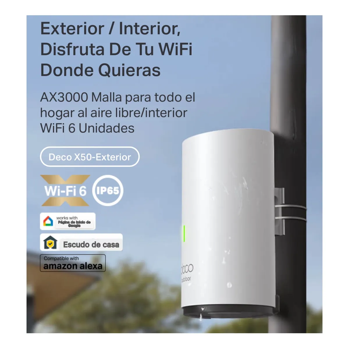 TP LINK - Router Sistema Wi-fi 6 Mesh Outdoor Tp-link Deco X50 AX3000 Alexa Google