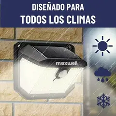 GENERICO - Foco Solar Pared Unitario + Sensor Luz Fría