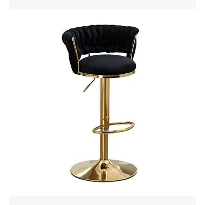 Imagen 2 del producto Pack 2 Taburetes Queen Velvet Gold Negro