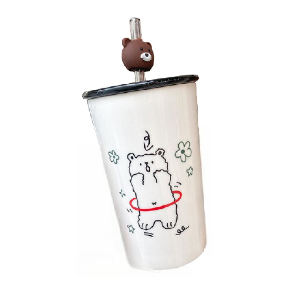 GENERICO - Tazon Taza 400ml Bombilla Ceramica Osito