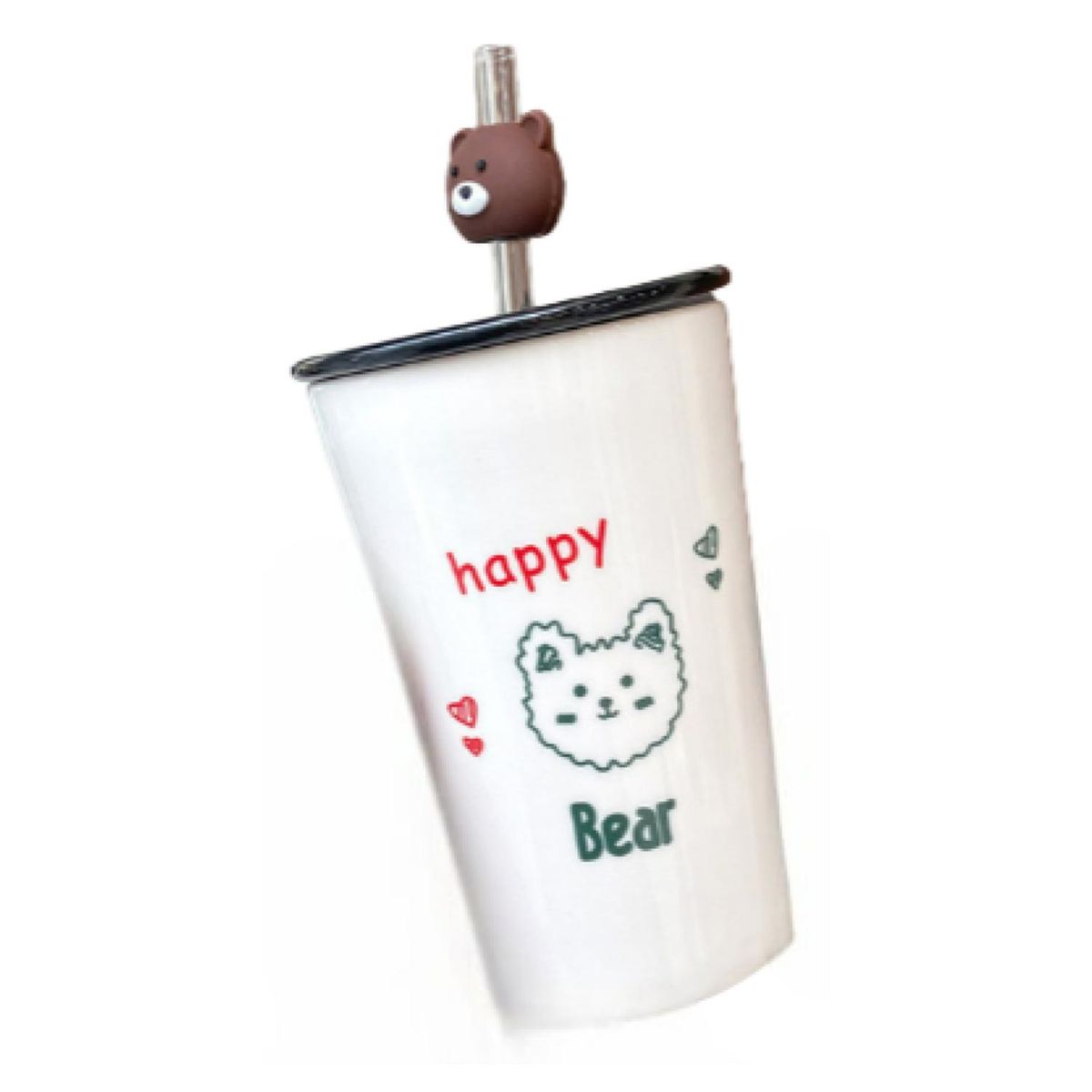 GENERICO - Tazon Taza 400ml Bombilla Ceramica Ositos