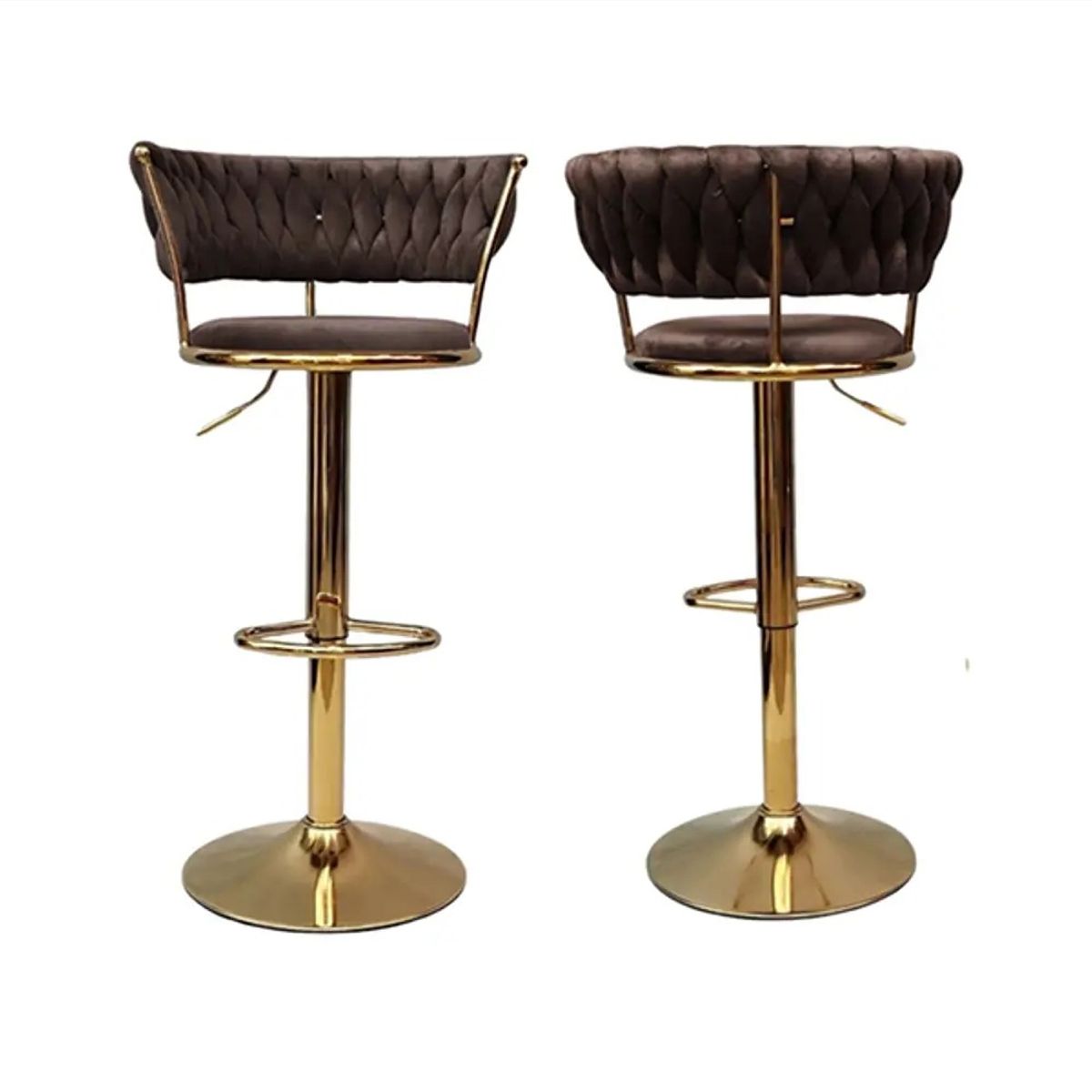 CORI CORI - Pack 2 Taburetes Queen Velvet Gold Cafe