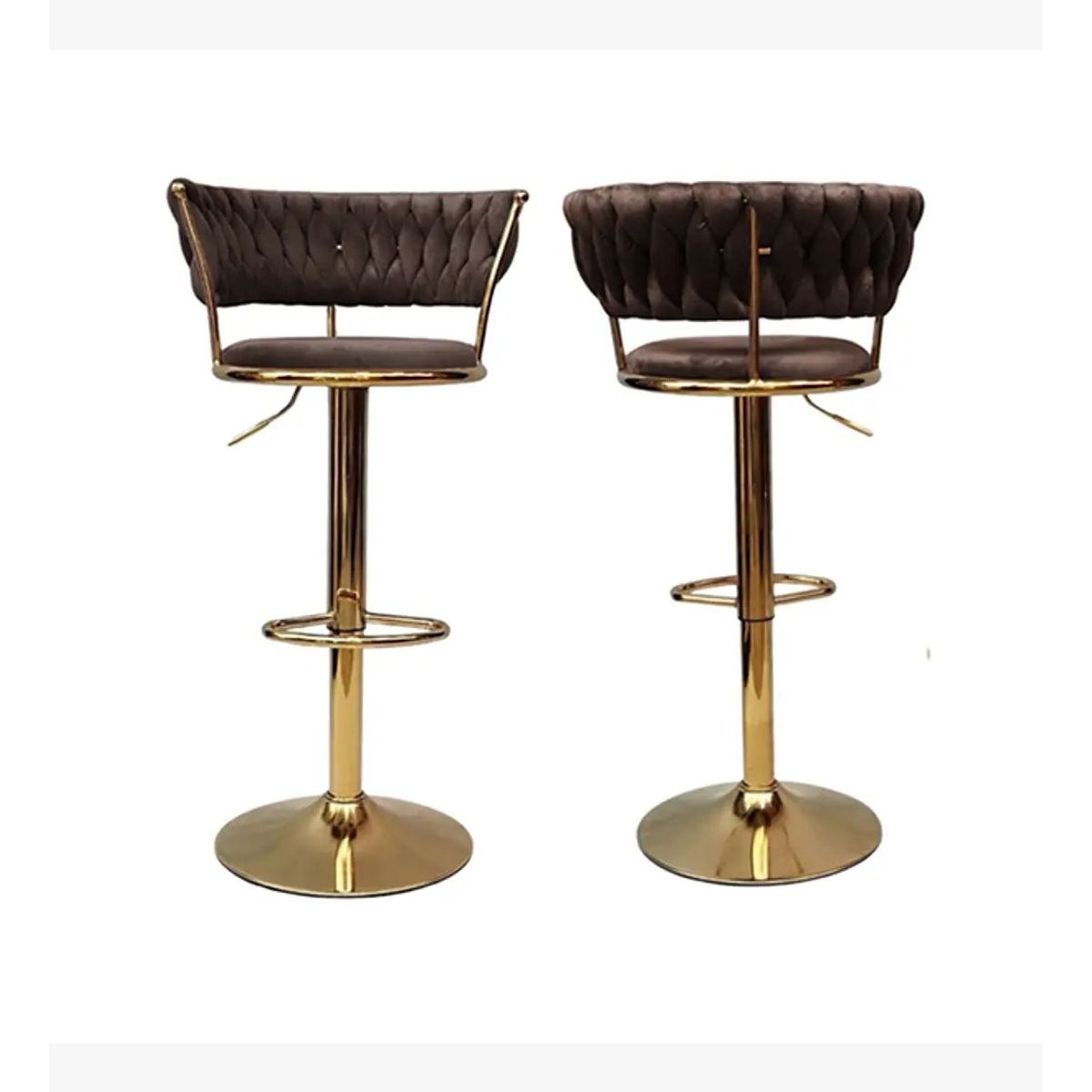 CORI CORI - Pack 2 Taburetes Queen Velvet Gold Cafe