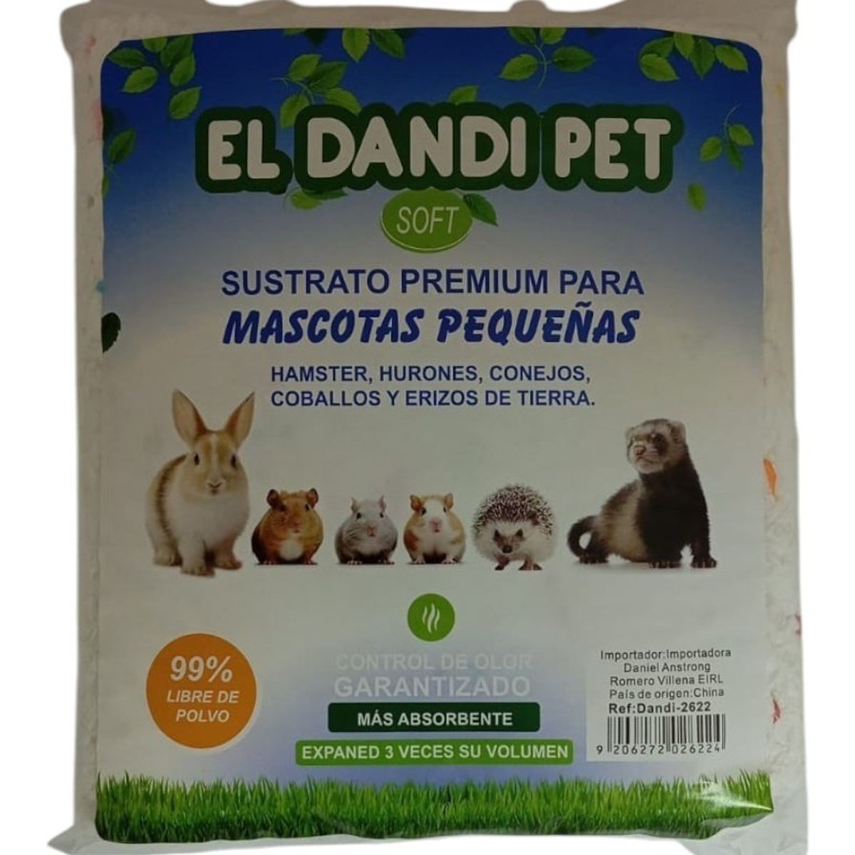 GENERICO - Sustrato De Papel Premium 570g Hamster Cuy Hurones Ratón