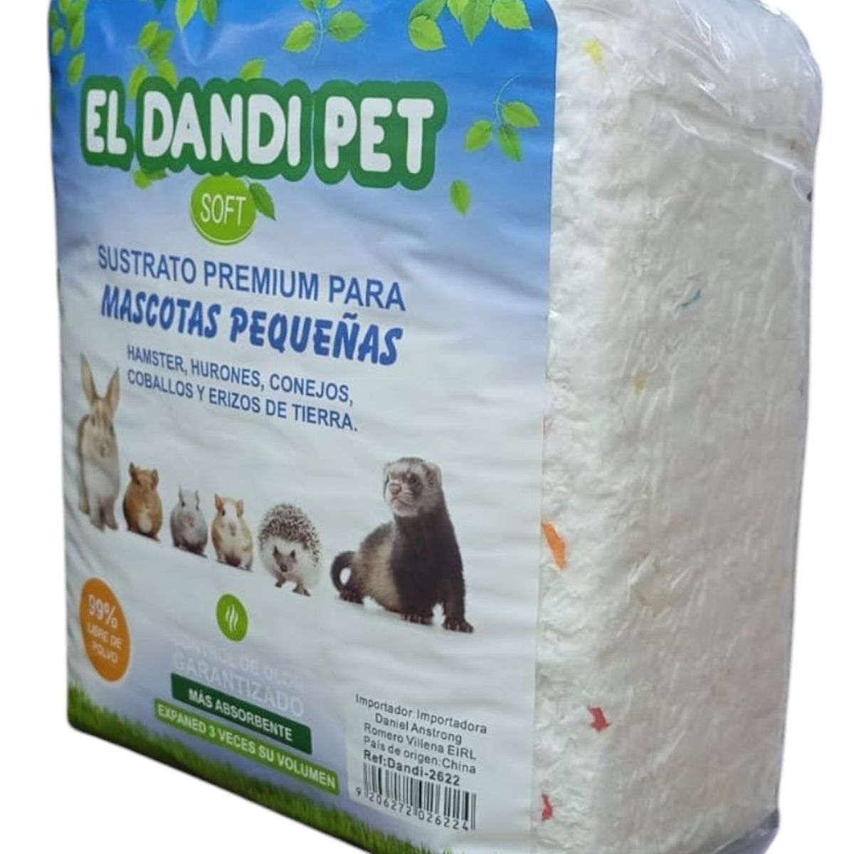 GENERICO - Sustrato De Papel Premium 570g Hamster Cuy Hurones Ratón