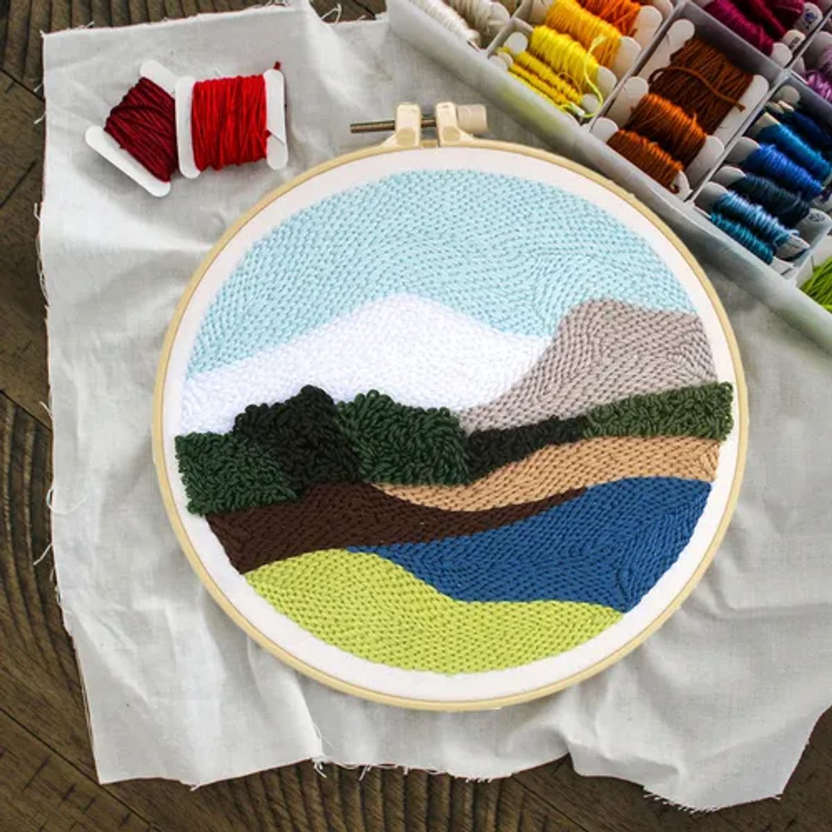 EDWINAYY - Set Bordado Aguja Magica Regulable Punch Needle 9 Piezas