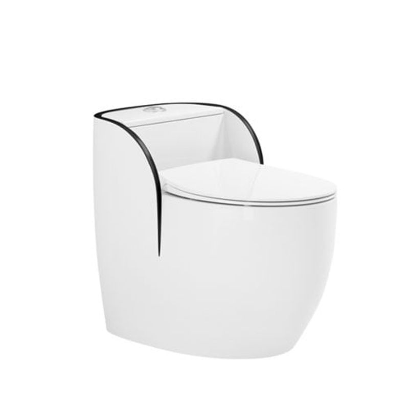 DECHAUS - Wc one piece Pouf White Line-black Dechaus Descarga 30 cms DEC2064G