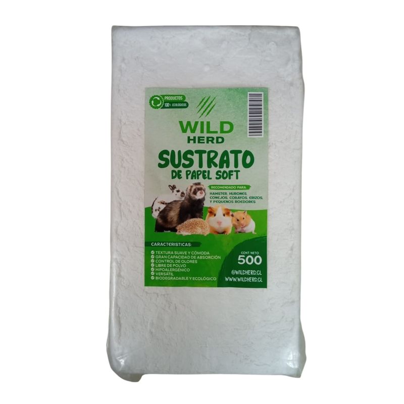 GENERICO - Sustrato De Papel Suave 500g Hamster Conejos Erizos Ratón