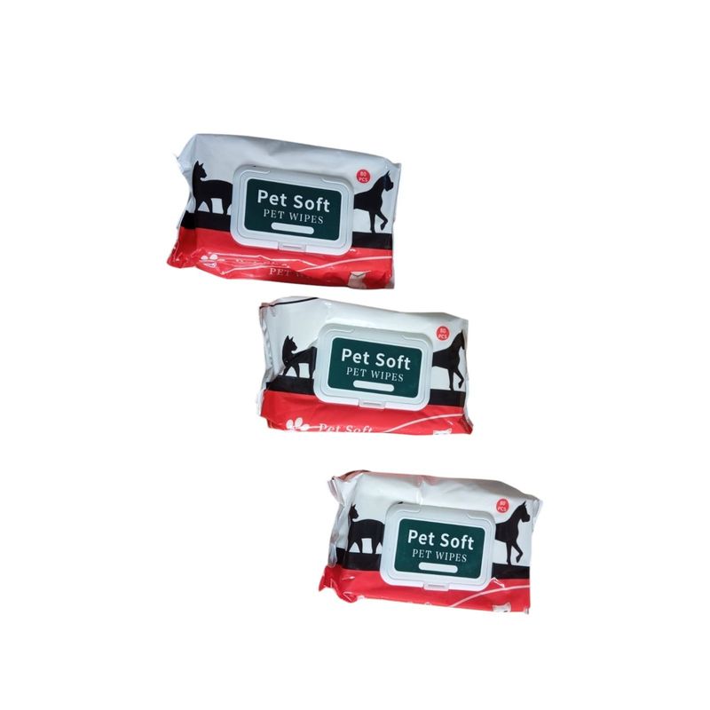GENERICO - Toallas Húmedas X3 Para Cuidar A Mascotas Gatos Perros 240 U