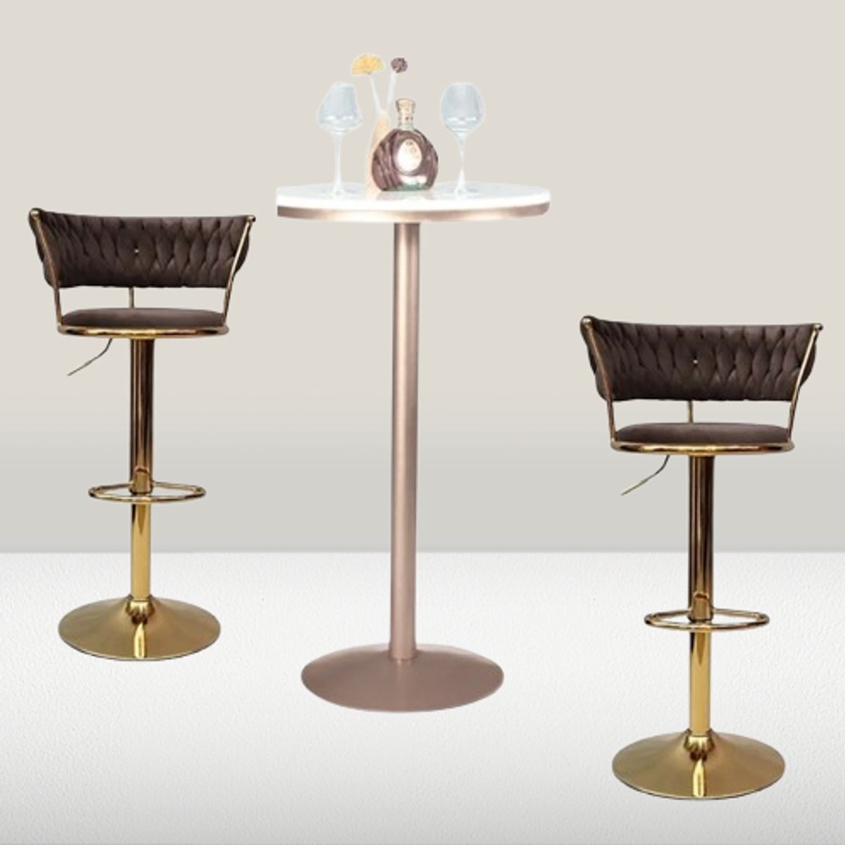 CORI CORI - Taburete Queen Velvet Gold Cafe