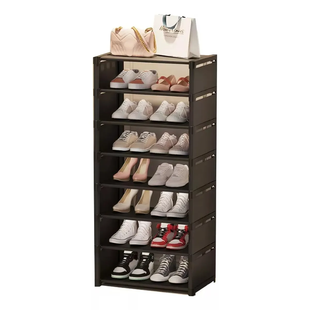 TNAKIEX - 8 Capas Negro Zapatero Organizador Colgador Zapatos